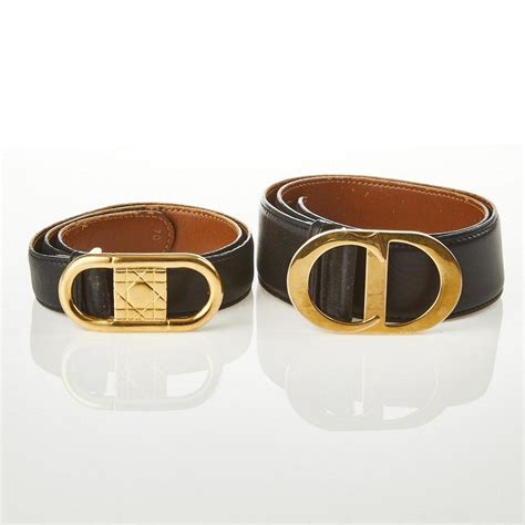 christian dior black leather belt|Christian Dior belt vintage.